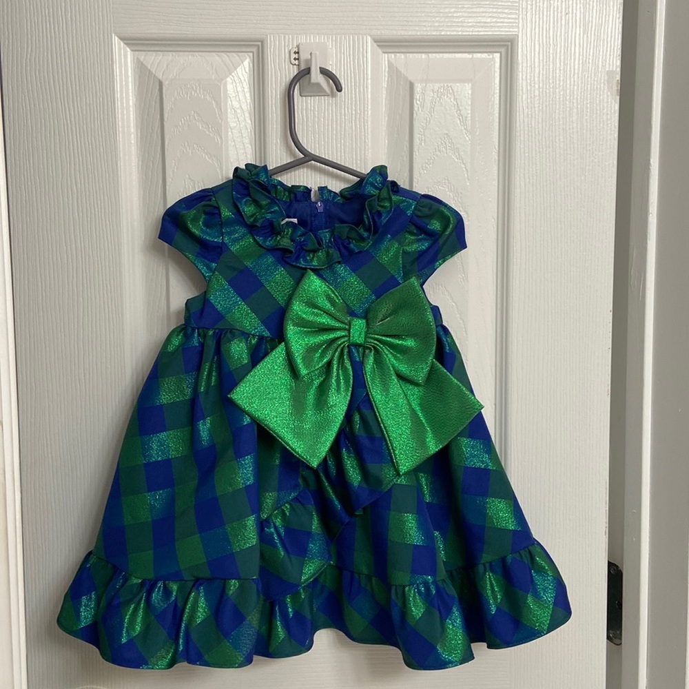 Baby Girl Dress | Green and Blue | 18m